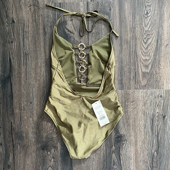 Miss Selfridge Swimsuit in khaki size 0 - Picture 4 of 8